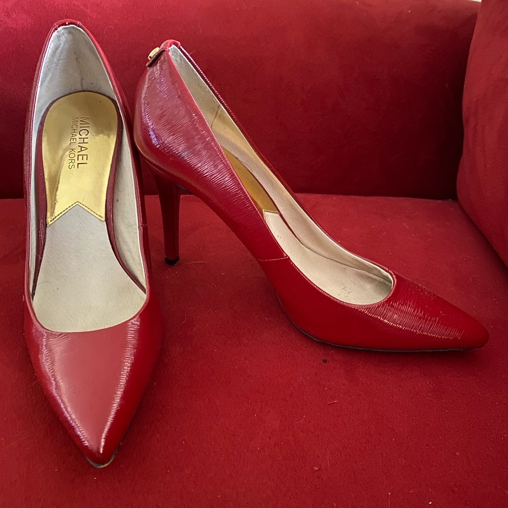 Michael Kors red leather 8.5